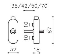 OLIVARI Movimento dk con pulsante mat. ACCIAIO col. CROMO LUCIDO sporg. quadro