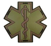 Olive Drab Multicam OD EMS EMT Medic Paramedic Star of Life Morale PVC Hook Patch