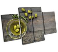 Olive Meditteranean Oil Food Kitchen MULTI TELA parete arte foto stampa