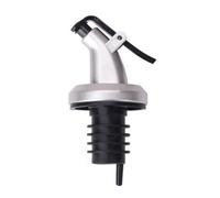Olive Oil Bottle Pourer - Anti Spill Liquor Dispenser Spout, Leakproof Stainless Steel Stopper | Tapered Rubber Plug For Vinegar And Alcohol Use, Protective Oil Bar Tool For Restaurant Home Kitchen Ca