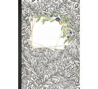 Olive Theme Notebook: Coloring Botanical Cover Journal with 100 Lined Pages 7x10-inch for Him, Her, Them