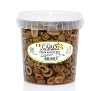 Olive Verdi Affettate Nocellara del Belice in Salamoia (secchiello da 500Gr netti)