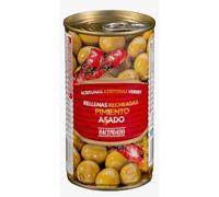 Olive Verdi Ripiene di Pimiento Asado, 350g, Intere in Salamoia, Prodotto dalla Spagna, PACK 5