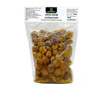 Olive Verdi Schiacciate in Olio extra Vergine di Oliva 500 gr
