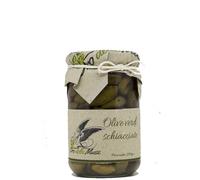 Olive verdi schiaccite condite alla Calabrese gr 280 Oro delle Muse | Prodotti tipici Calabresi