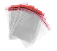 OliveBird 500 Sacchetti Trasparenti di Plastica Dimensioni 8cm x 12cm + 3cm Flap, Sacchetti Portaconfetti