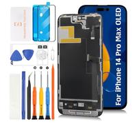 Olivechard Kit di riparazione per iPhone 14 Pro Max OLED con sensore di prossimità cavo flessibile da 6,7 pollici Display Assembly Touch Digitizer Kit di riparazione A2894 A2651 A2893 A2895 A2896
