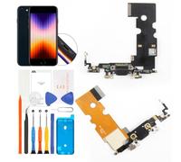 Olivechard per iPhone SE 2022 Connettore Dock di Ricarica Cavo Flex Nero | Parte di riparazione Lightning/USB di terza generazione, adesivo sigillante, riparazione di problemi di apertura e ricarica