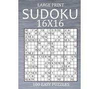 Oliver Hammond Large Print Sudoku 16x16 - 100 Easy Puzzles (Tascabile)