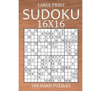 Oliver Hammond Large Print Sudoku 16x16 - 100 Hard Puzzles (Tascabile)
