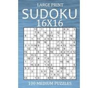 Oliver Hammond Large Print Sudoku 16x16 - 100 Medium Puzzles (Tascabile)