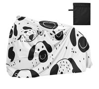 Oliver Jeffers Style Cartoon Dog Faces Black on White Impermeabile Bike Cover Outdoor con fori di bloccaggio Anti Polvere Pioggia Neve UV Storage Copertura per bici elettrica Adatto per la maggior