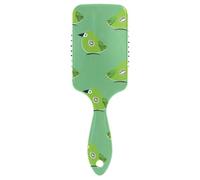 Oliver Jeffers Style Kiwi Jade Bird Design Spazzola per capelli lisci verde Progettato massaggiatore testa cuoio capelluto per capelli corti con manico ergonomico cepillos para cabello