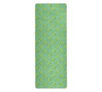 Oliver Jeffers Style Kiwi Jade Bird Design Tappetino da yoga pieghevole verde per palestra stampato, antiscivolo, asciugamano per tappetino da yoga e borsa tapete para ejercicio 180,3 x 66 cm