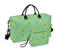 Oliver Jeffers Style Kiwi Jade Bird Design Verde Decorativo Pernottamento Borsa Palestra Sport Carry con Borsa da toilette per Palestra Multifunzionale Bolsa de para Mujer