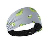 Oliver Jeffers Style Kiwi Jade Bird Design Verde Grigio Antiscivolo Fasce morbide per le donne Elastiche Fasce per il sudore per il basket Allenamenti lavaggio viso trucco