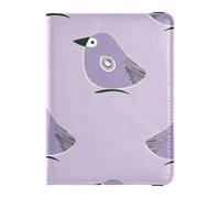 Oliver Jeffers Style Kiwi Jade Bird Design Viola Porta passaporto impermeabile per viaggio per viaggio Vaccino Card Holder Cover Combo Travel Passaporto Portafoglio per gli uomini Leggero