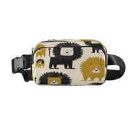 Oliver Jeffers Style Lion Vanilla Gold and Black Elegante borsa a tracolla per donna d'affari impermeabile con tracolla regolabile per viaggi shopping corsa bolsa para hombre de cintura