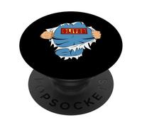 Oliver Name Superhero Gift for Boys Named Oliver PopSockets PopGrip Adesivo