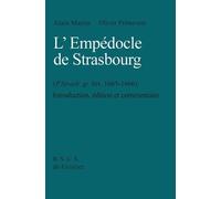 Oliver Primavesi L'Empédocle de Strasbourg (P. Strasb. gr. In (Copertina rigida)