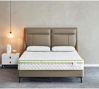 Oliver & Smith, materasso matrimoniale da 20,3 cm in schiuma Cool Comfort e materasso ibrido a molle, con rivestimento in cotone organico traspirante, imbottitura trapuntata, arrotolato in una scatola