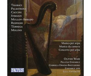 Oliver Wass; Pelleas Ensemble; Gabriela Opacka-Boccadoro; Ensemble APM; Luca Vacchetti - Harp music; Chamber music; Harp concerto (Trabaci; Palestrina; Caccini; Strozzi; Mullov-Abbado; Respighi; Tarrega; Molino)