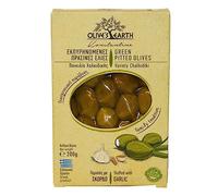 Olive's Earth Olive Verdi Greche Denocciolate Ripiene di Aglio - Varietà Chalkidiki 100% Naturali - 4 x 200g - Senza Conservanti, Vegane, Gusto Mediterraneo Premium