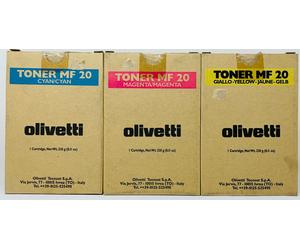 OLIVETTI B0432 B0433 B0434 TONER ORIGINALE GIALLO/MAGENTA/CIANO D-COLOR MF20