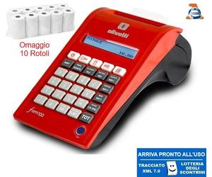 Olivetti Form 100 RT Registratore di Cassa arriva "PRONTO ALL'USO" + 10 rotoli
