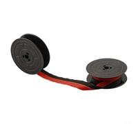 Olivetti - Nastro per macchina da scrivere gr4, doppio albero, nero e rosso, per Lettera 35 36 42 45 D82 I32 ICO Praxis 48 bobina in nylon liscio standard