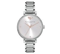 Olivia burton Belgrave 24000001 - Orologio analogico da donna con quadrante argentato, grigio