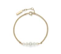 Olivia Burton Bracciale a Doppia Catena da Donna Collezione PEARLS & BEADS in Oro Giallo con Filo di Finte Perle a Gradazione - 24100323