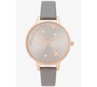 Olivia Burton Gray Artificial Leather Dress Watch