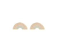 Olivia Burton Orecchini a Perno da Donna Collezione Rainbow in Oro Giallo con Cristalli - OBJRBE04