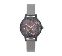 Olivia Burton Orologio Analogico al Quarzo da Donna Collezione CELESTIAL con Cinturino in Pelle Eco-Compatibile Grigio - OB16AD50