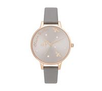 Olivia Burton Orologio Analogico al Quarzo da donna con cinturino in pelle eco-compatibile Grigio - OB16PQ03