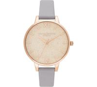 Olivia Burton Orologio Analogico al Quarzo da donna con cinturino in pelle Grigio - OB16GD45