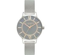 Olivia Burton Silver Stainless Steel Dress Watch