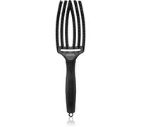 Olivia Garden Fingerbrush Boar & Nylon spazzola per capelli con setole di nylon e di cinghiale Full Black M 1 pz