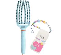 Olivia Garden Fingerbrush Care Iconic Setole di Cinghiale e Nylon, Bubble Blue