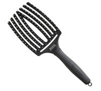 Olivia Garden Fingerbrush Boar & Nylon spazzola per capelli con setole di nylon e di cinghiale Full Black L 1 pz
