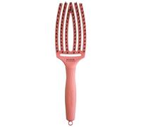 Olivia Garden Fingerbrush Boar & Nylon spazzola per capelli con setole di nylon e di cinghiale Radiant Peach 1 pz