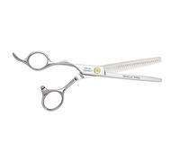 Olivia Garden Forbici per sfoltimento SilkCut PRO Europee, Misura 6", 35 Denti , per mancini - Lame in acciaio Superiore Ultra affilate, Design puro, Ergonomiche, vendute in un astuccio