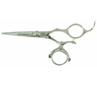 Olivia Garden Forbici SwivelCut, Misura 5" -Doppio anello girevole, Perno ergonomico e rilassante per polso e mano, Lavorate a mano con la miglior qualità di acciaio giapponese, vendute in un astuccio