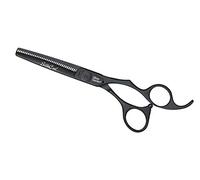 Olivia Garden Silkcut sottile, 16,1 cm Matt Black Edition - ultra Sharp lame giapponesi in acciaio, ergonomico, convesso, con taglio manica