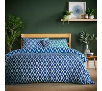 Olivia Rocco Set di biancheria da letto con copripiumino in flanella super morbida, con federe, lussuoso, colorato, con stampa a quadri, reversibile, per un sonno confortevole, colore: zaffiro Madeira