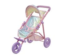 Olivia's Little Worldi Teamson Kids Magical Dreamland Baby Doll Carrozzina Passeggino Jogging Passeggino Giocattolo con Vano per Bambole, Multicolore Iridescente OL-00016