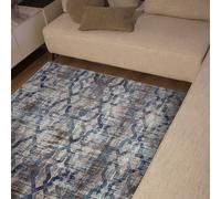 OLIVO.shop - HIPPIE Tappeto camera da letto, Tappeto pelo corto mod. CHIC BLUE