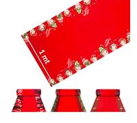 OLIVO.shop JINGLE ROLL Tappeto natalizio a metraggio per interno ed esterno, passatoia Natale su misura larga 1 metro per eventi ed allestimenti, Tappeto natalizio su misura (1 m, GNOMES)