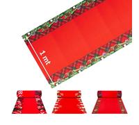 OLIVO.shop | JINGLE ROLL Tappeto natalizio a metraggio per interno ed esterno, passatoia Natale su misura larga 1 metro per eventi ed allestimenti (DECOR, 4 metri)